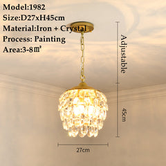 American Single-Head Crystal Chandelier-5
