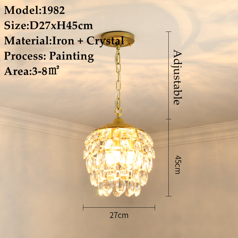 American Single-Head Crystal Chandelier-5