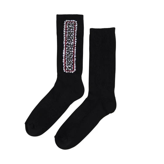 Independent 'Tile Bar' Crew Socks - Black-1