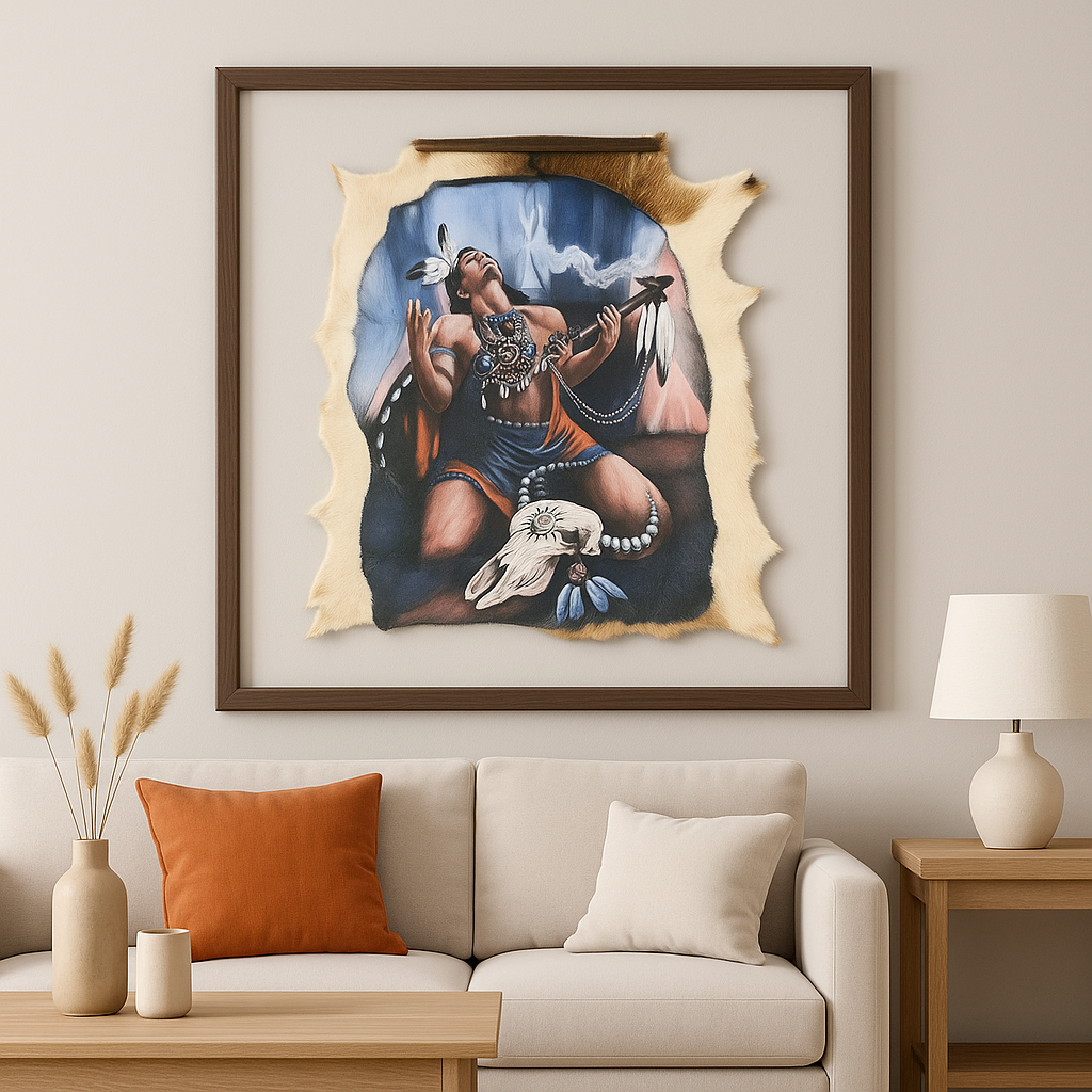 “Prayer to the Spirits Hand Wall Painting-2