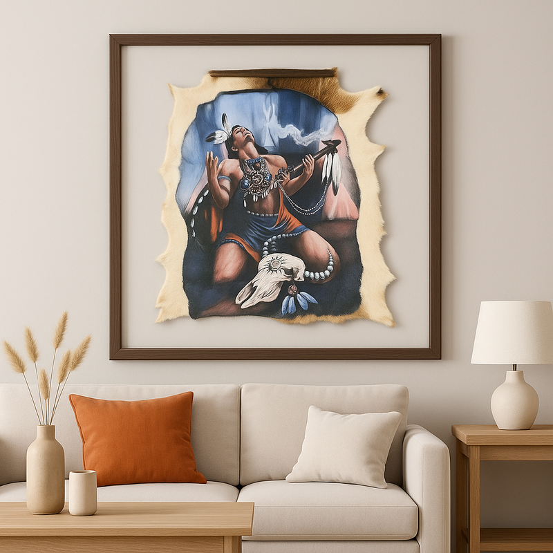“Prayer to the Spirits Hand Wall Painting-2