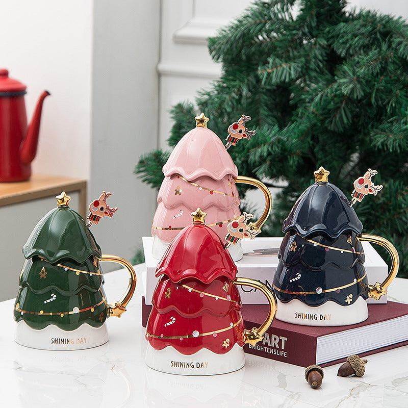Christmas tree ceramic mug-1
