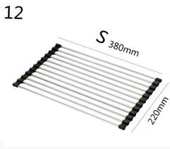 Folding Kitchen Drain Sink Rack Stainless Steel-4