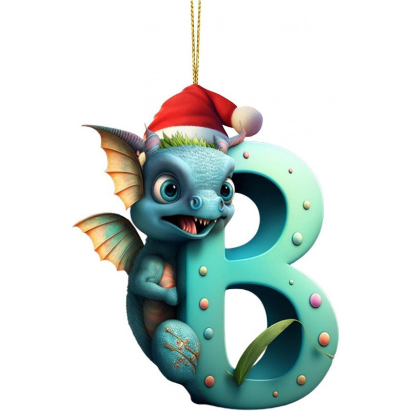 Christmas Tree Decoration 26 Letters Pendants-3