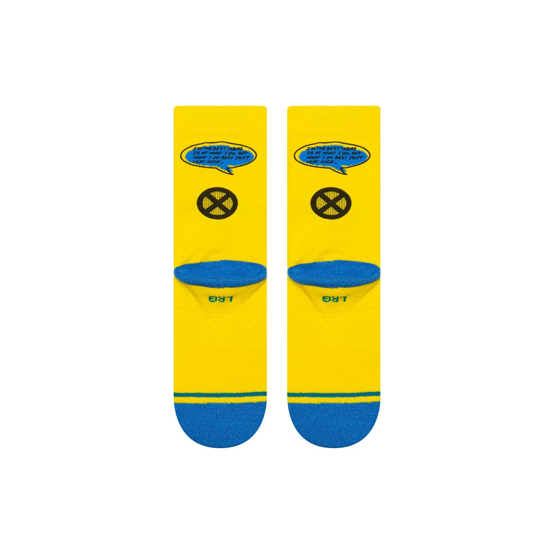 Stance x Marvel 'Wolverine' Crew Socks - Yellow (KIDS)-2