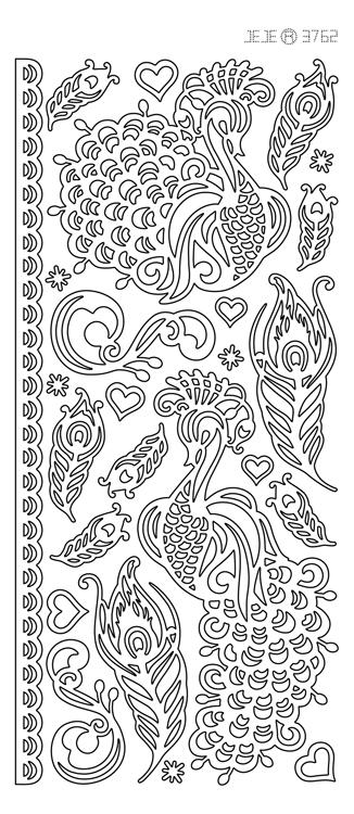 Peel-Off Stickers - Peacock-1