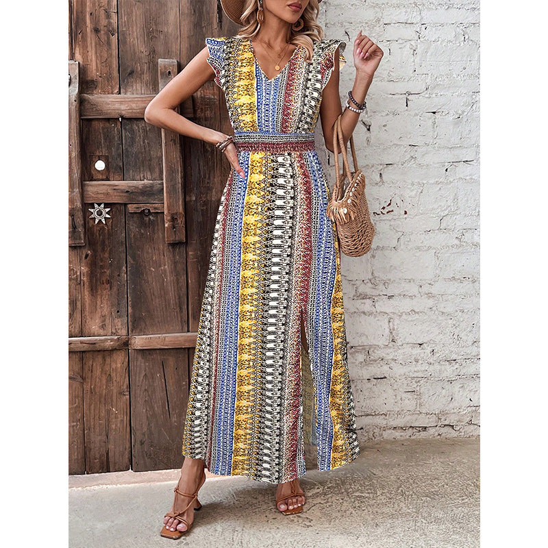 Women’s Casual Slim-Fit Split Dress – Stylish Fitted Midi Dress for Everyday & Evening Wear-5