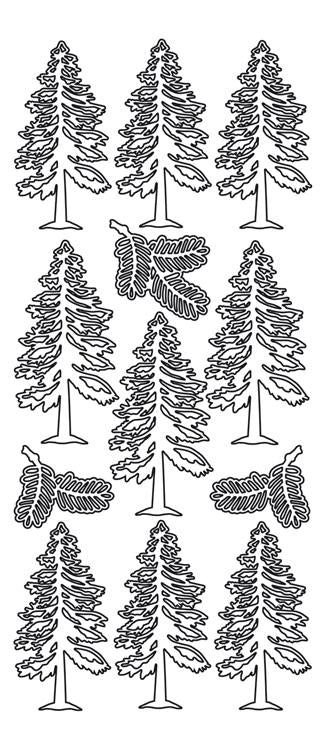 Peel-Off Stickers - Fir Trees-1