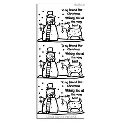 Snowman and Dog Sticker-1