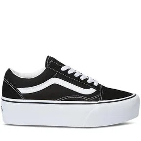 Vans 'Old Skool Stackform' Shoes - Black/True White-1
