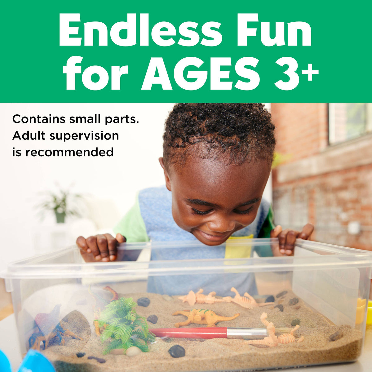 Faber-Castell / Creativity for Kids - Sensory Bin Dinosaur Dig Activity Bin - Ages 3+-8