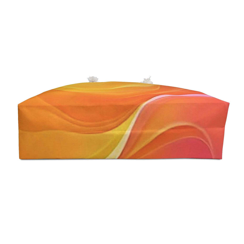 Sunset Abstract Waves Weekender Bag | Colorful Beach Tote-7
