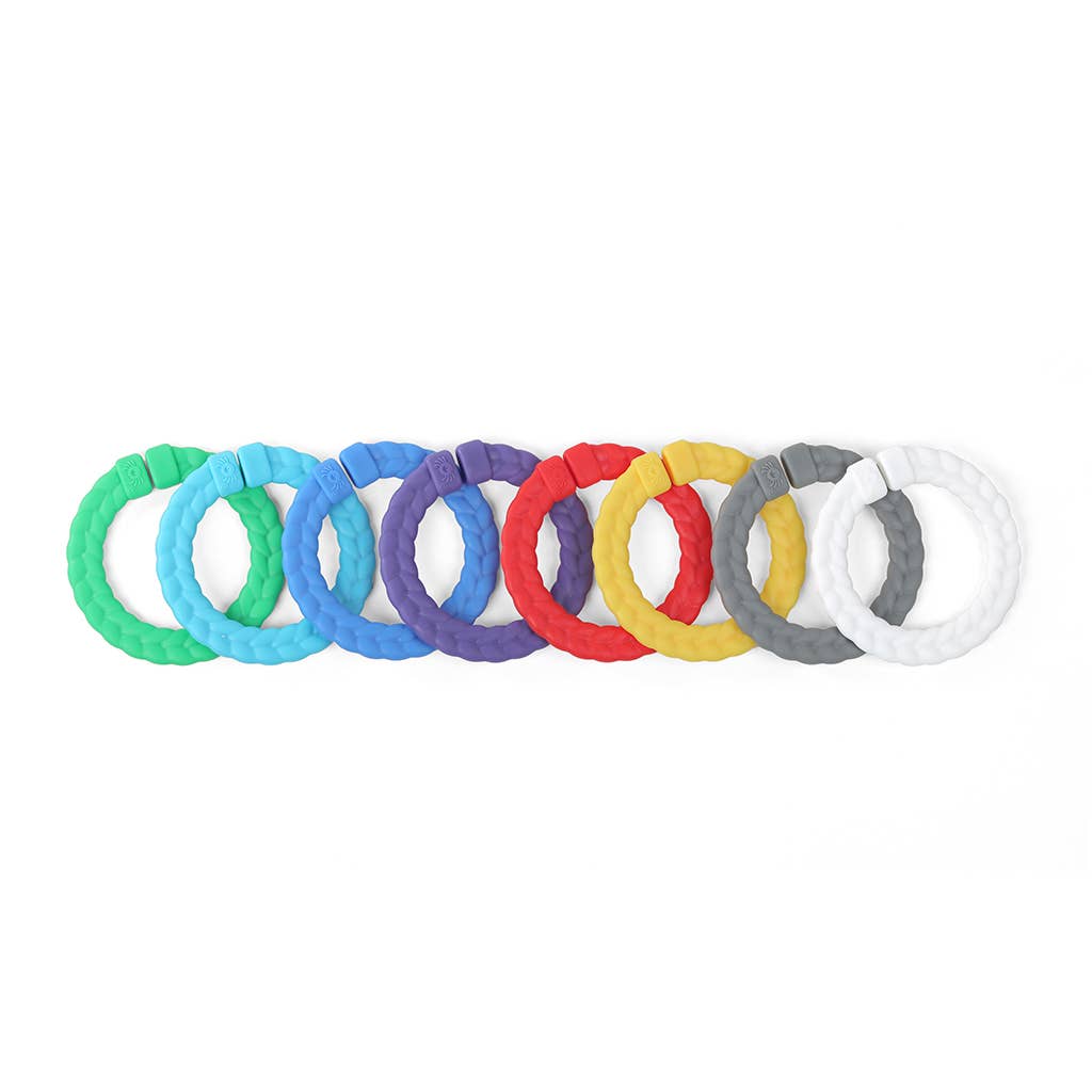 Itzy Ritzy Canada - Bitzy Bespoke Itzy Rings™ Linking Ring Set: Rainbow - Ages 0+-12