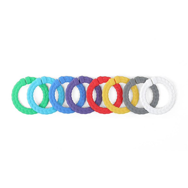Itzy Ritzy Canada - Bitzy Bespoke Itzy Rings™ Linking Ring Set: Rainbow - Ages 0+-12