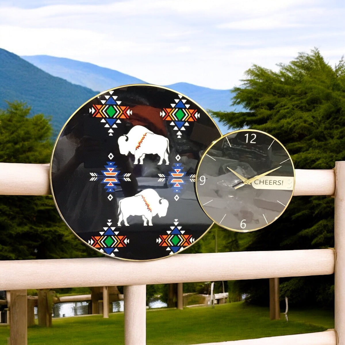 Buffalo Native Wall Clock-3