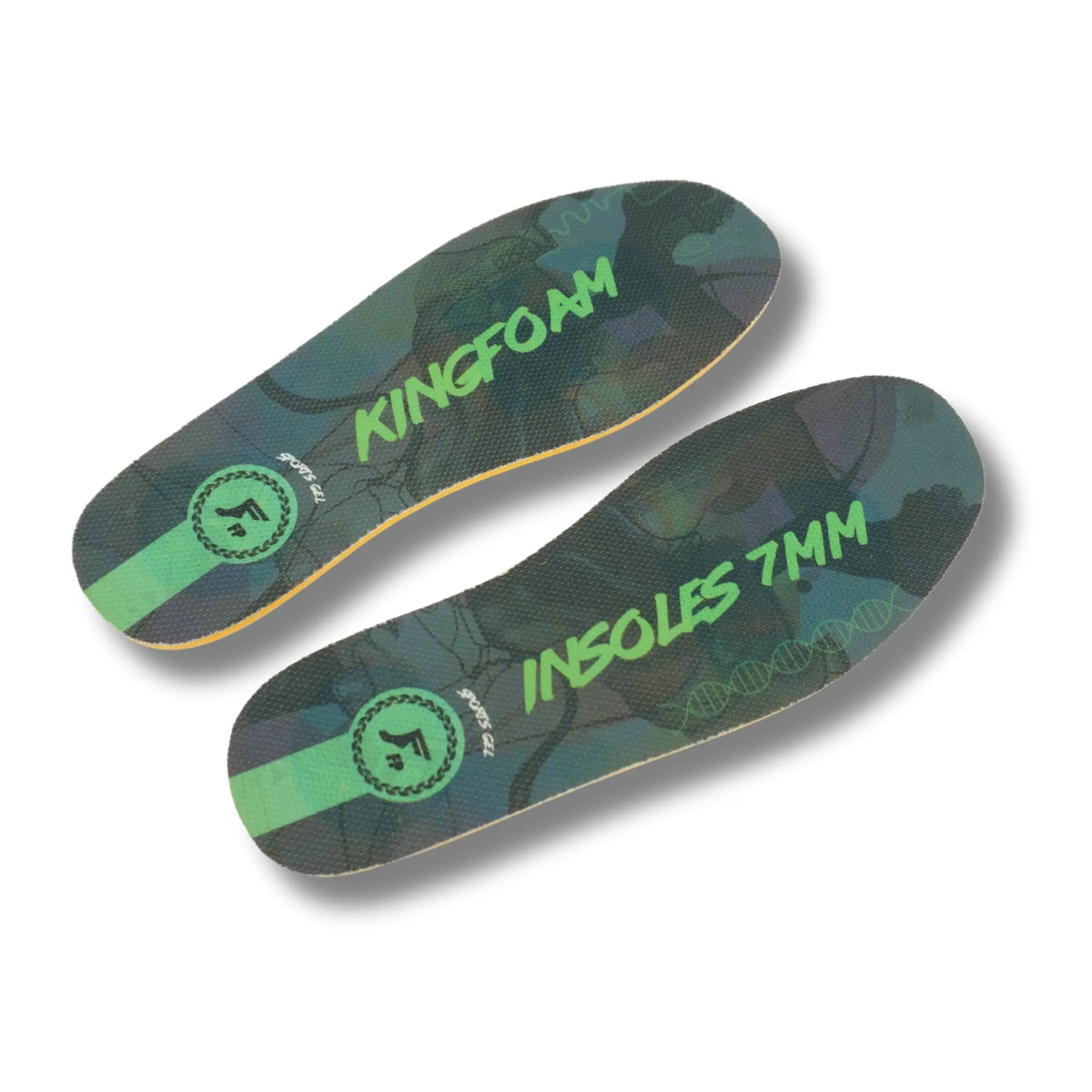 FP Insoles 'Kingfoam Zero Drop' Insoles - Dark Grey/Camo/Green (7MM)-1