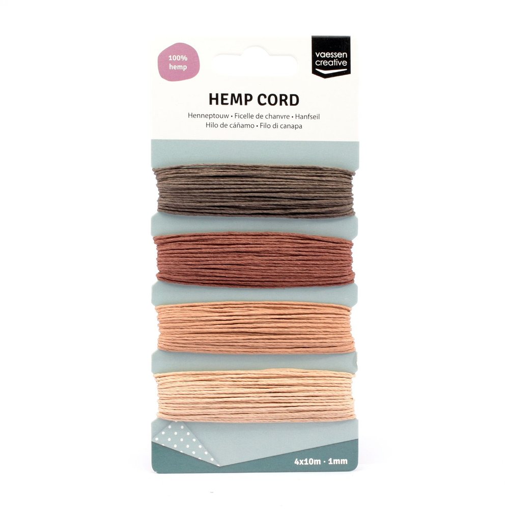 Vaessen Creative Hemp Cord Naturel 4x10m-1