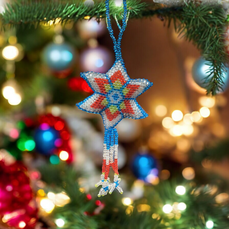 Handmade Beaded Morning Ember Star-1