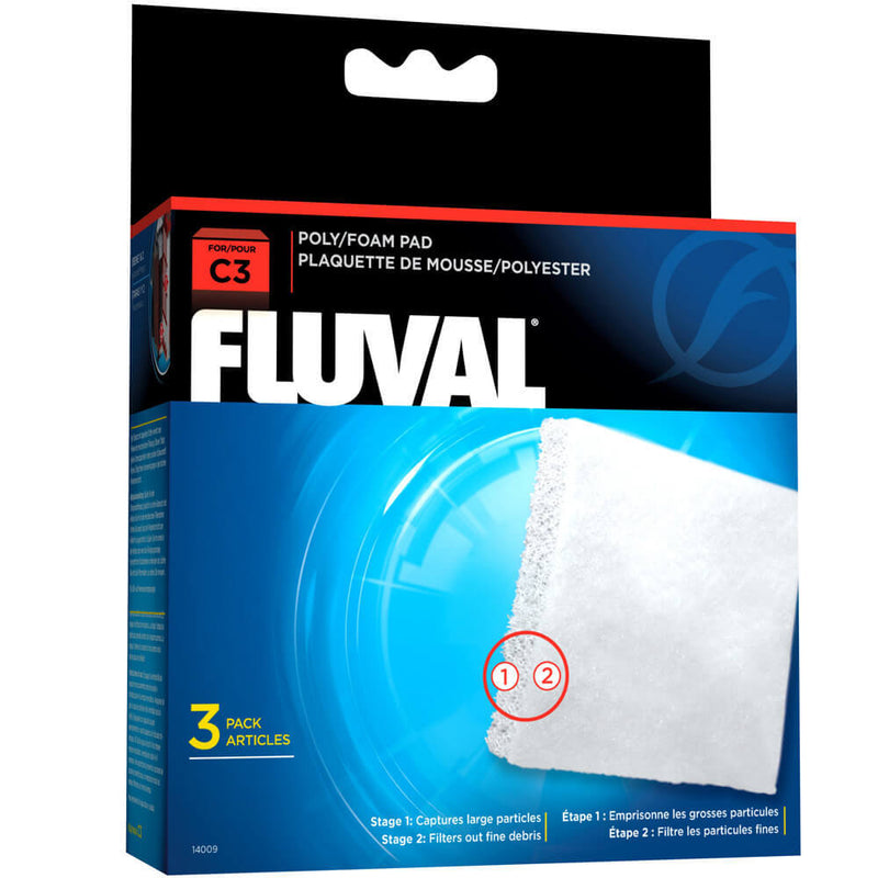 Fluval C3 Poly Foam Pad (3 Pack)-1