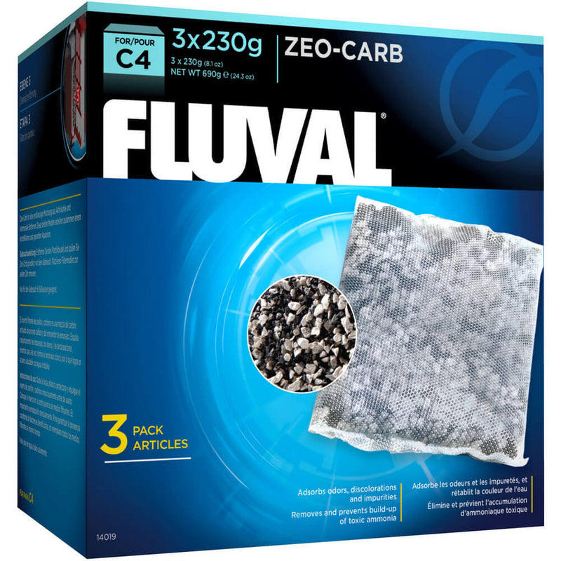 Fluval C4 Zeo-Carb, Replacement Aquarium Filter Media, 3-Pack-1