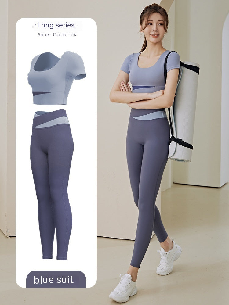 Women’s One-Piece Workout Suit – Chest-Pad Top & Pants Fitness Activewear-7