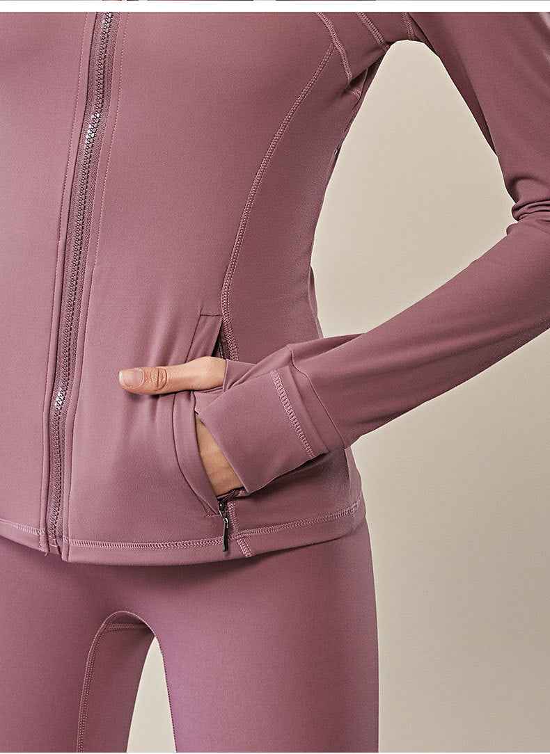 Hooded Sportswear Women’s Outerwear – Breathable Workout Jacket-3