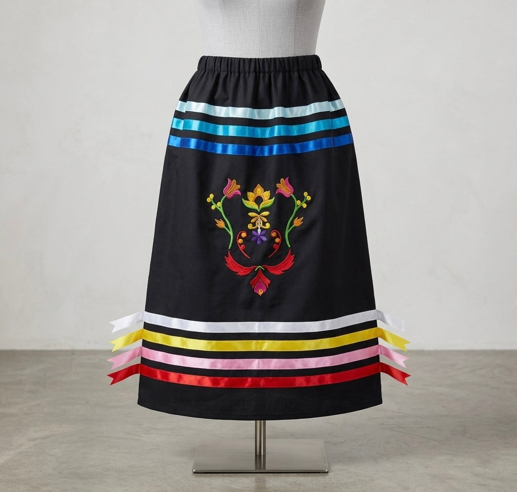 Metis Floral Ribbon Skirt-2