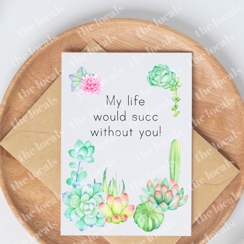 My Life Would Succ Greeting Card-1