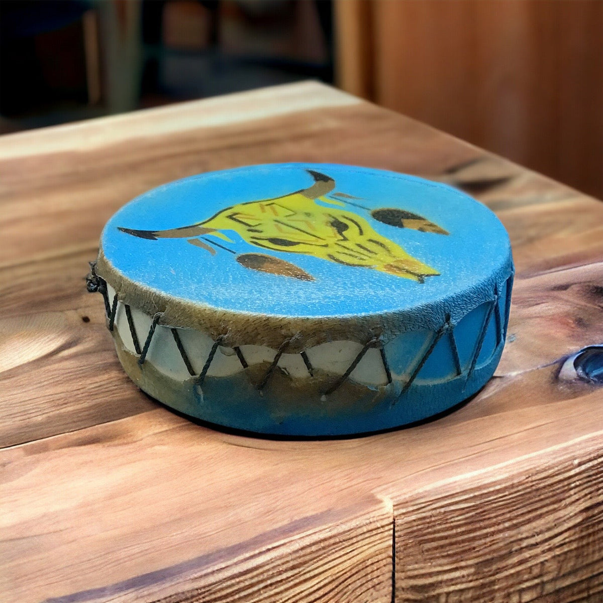 Interior Rear View Mirror Hanging Drum with Buffalo-2