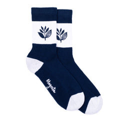 Magenta 'Stripe' Socks - Navy-1