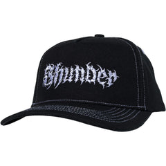 Thunder 'Vertebrae Script' Snapback Cap - Black/White-1