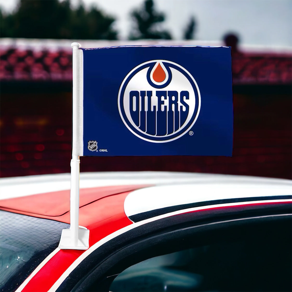 Blue Oilers Car Flag-3