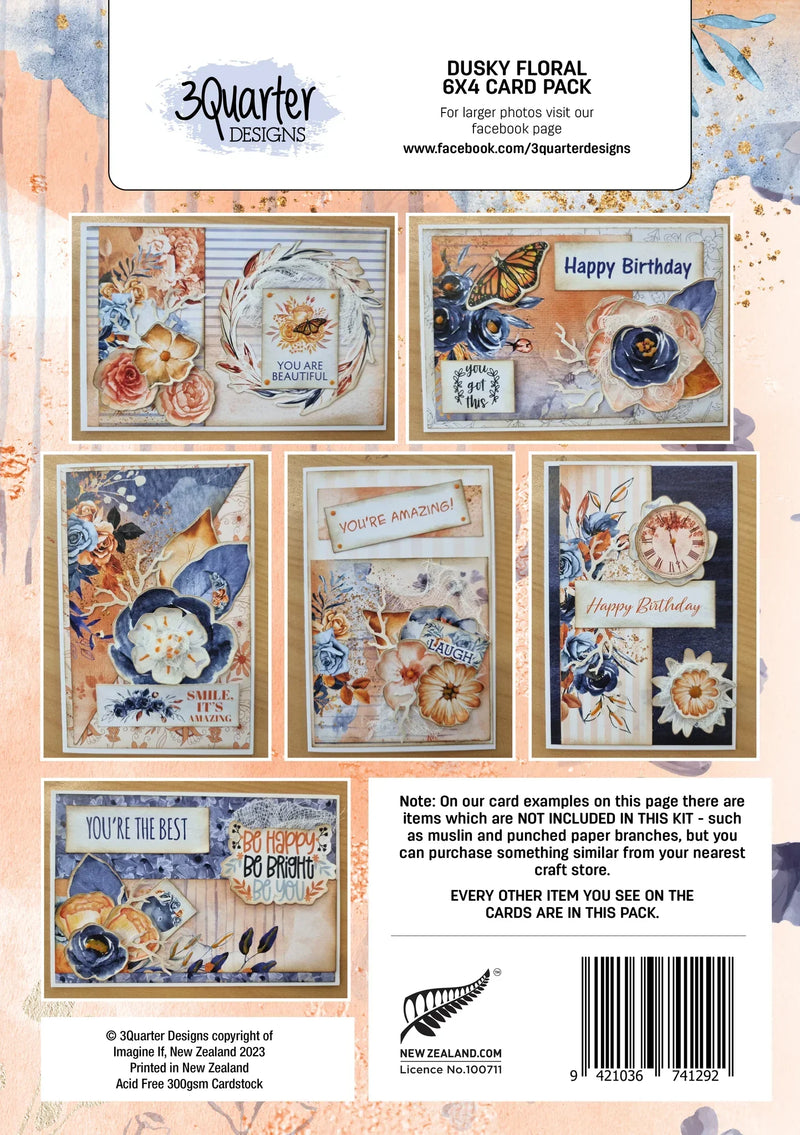 3Quarter Designs - Dusky Floral - Card Kit-8
