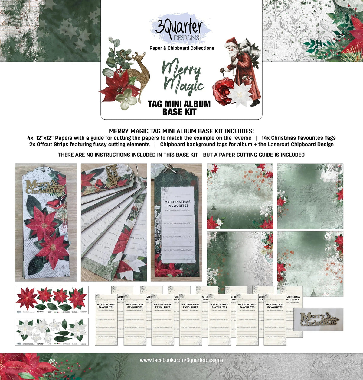 3Quarter Designs - Mini Album Base Kit - Merry Magic-1
