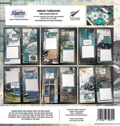 3Quarter Designs - Mini Album Base Kit - Urban Turquoise-13