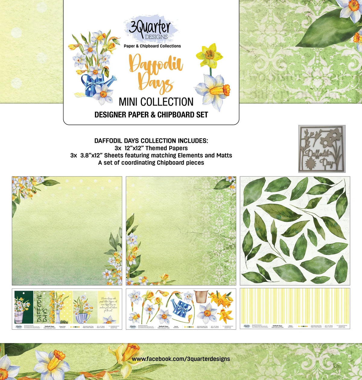 3Quarter Designs - Mini Scrapbook Collection - Daffodil Days-1