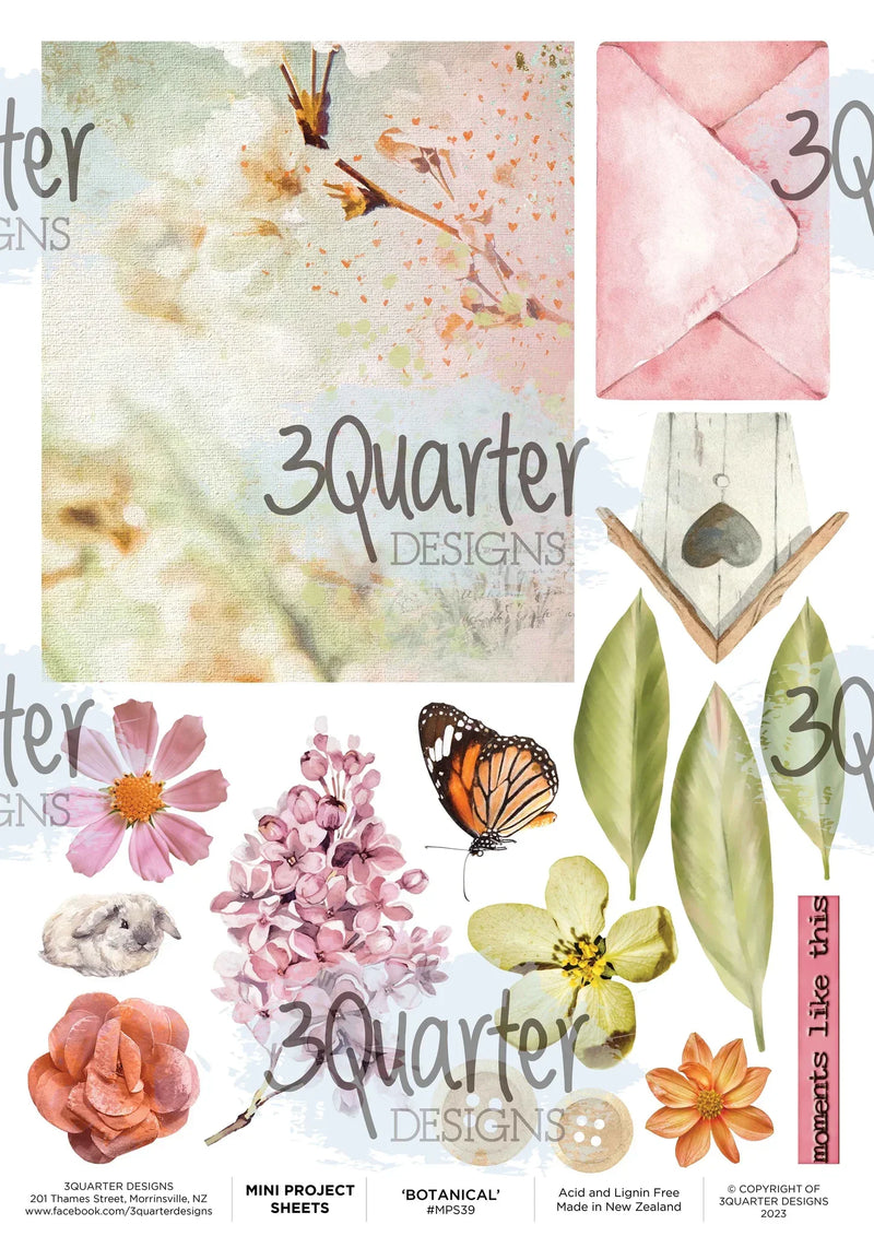 3Quarter Designs - Botanical  Brights - Mini Project Sheet-1