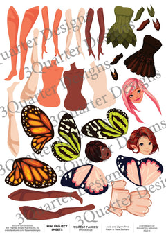 3Quarter Designs - Mini Project Sheets- Forest Fairies-1
