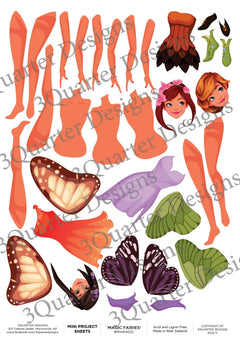 3Quarter Designs - Mini Project Sheets - Magic Fairies-1