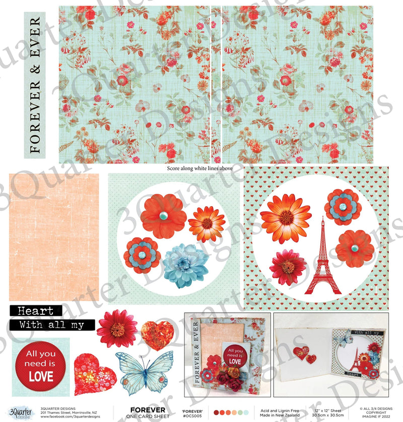 3Quarter Designs - One Card Project Sheet - Forever-1