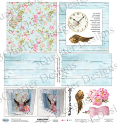 3Quarter Designs - One Card Project Sheet - Freedom-1