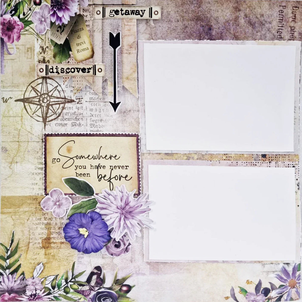 3Quarter Designs - 12" X12" Paper Pack - Picture Postcard-2