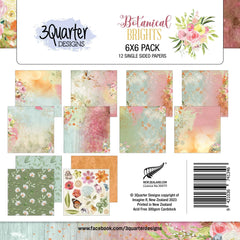 3Quarter Designs - Botanical  Brights - Paper Pad 6 x 6-1