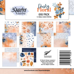 3Quarter Designs - Dusky Floral - Paper Pad 6 x 6-1