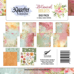3Quarter Designs - Botanical  Brights - Paper Pad 8 x 8-1