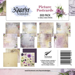 3Quarter Designs - 8" X 8" Paper Pack - Picture Postcard-1