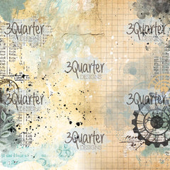 3Quarter Designs - 8" X 8" Paper Pack - Vintage Man-8