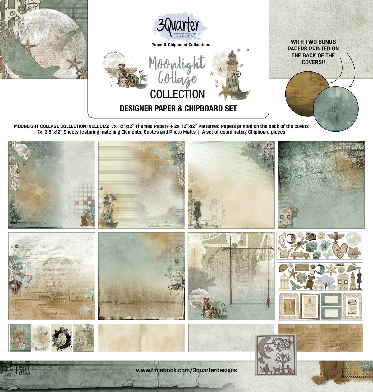 3Quarter Designs - Scrapbook Collection - Moonlight Collage-1