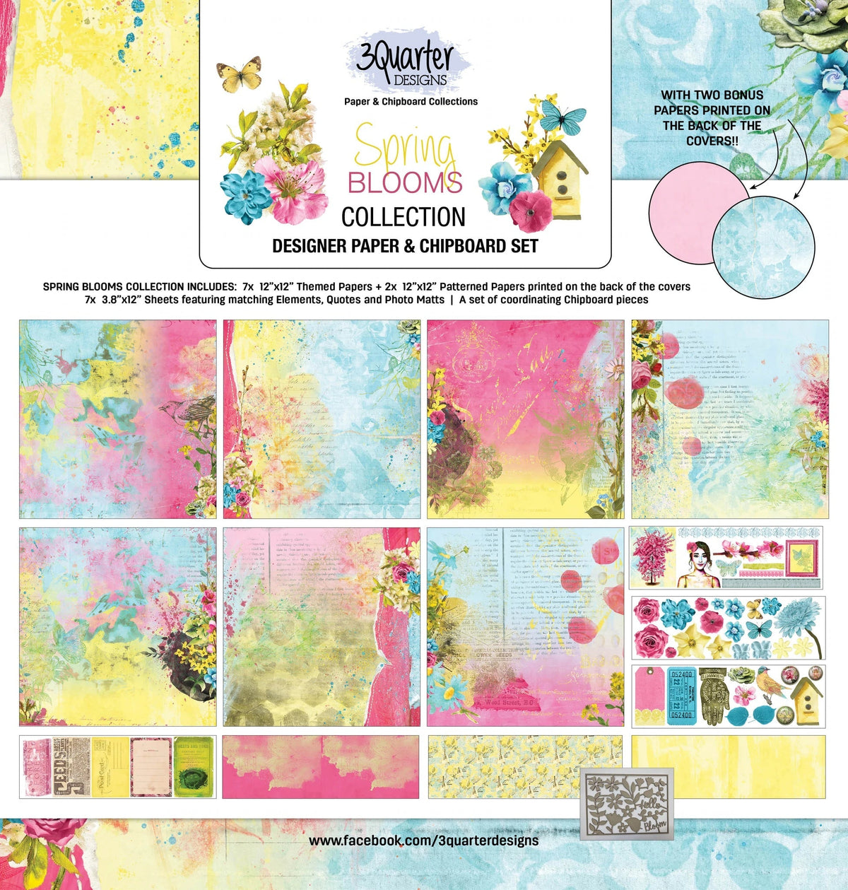 3Quarter Designs - Scrapbook Collection - Spring Blooms-1