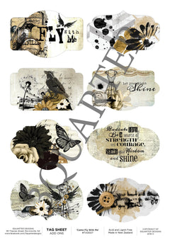3Quarter Designs -Tag Sheet - Come Fly With Me-1